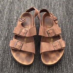 Light brown Birkenstocks